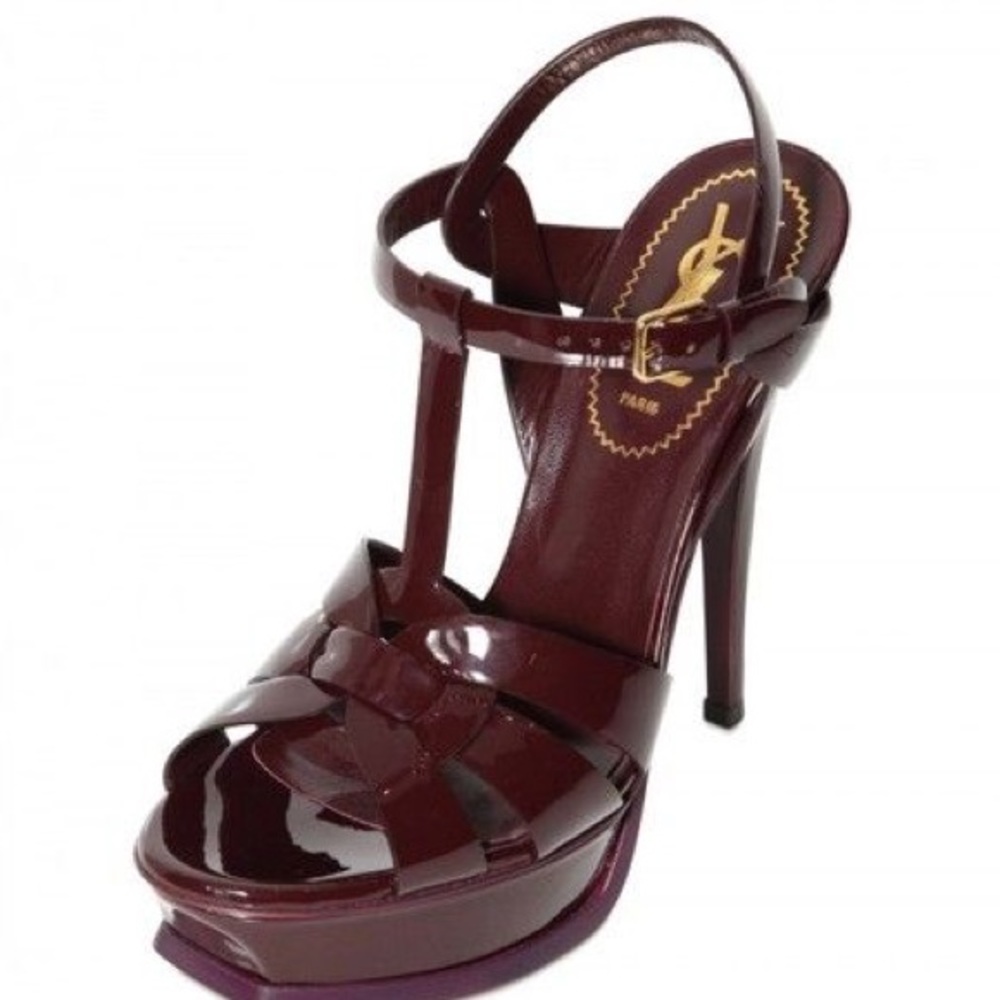 YSL Tribute Sandals. Patent . Yves saint Laurent